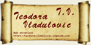 Teodora Vladulović vizit kartica